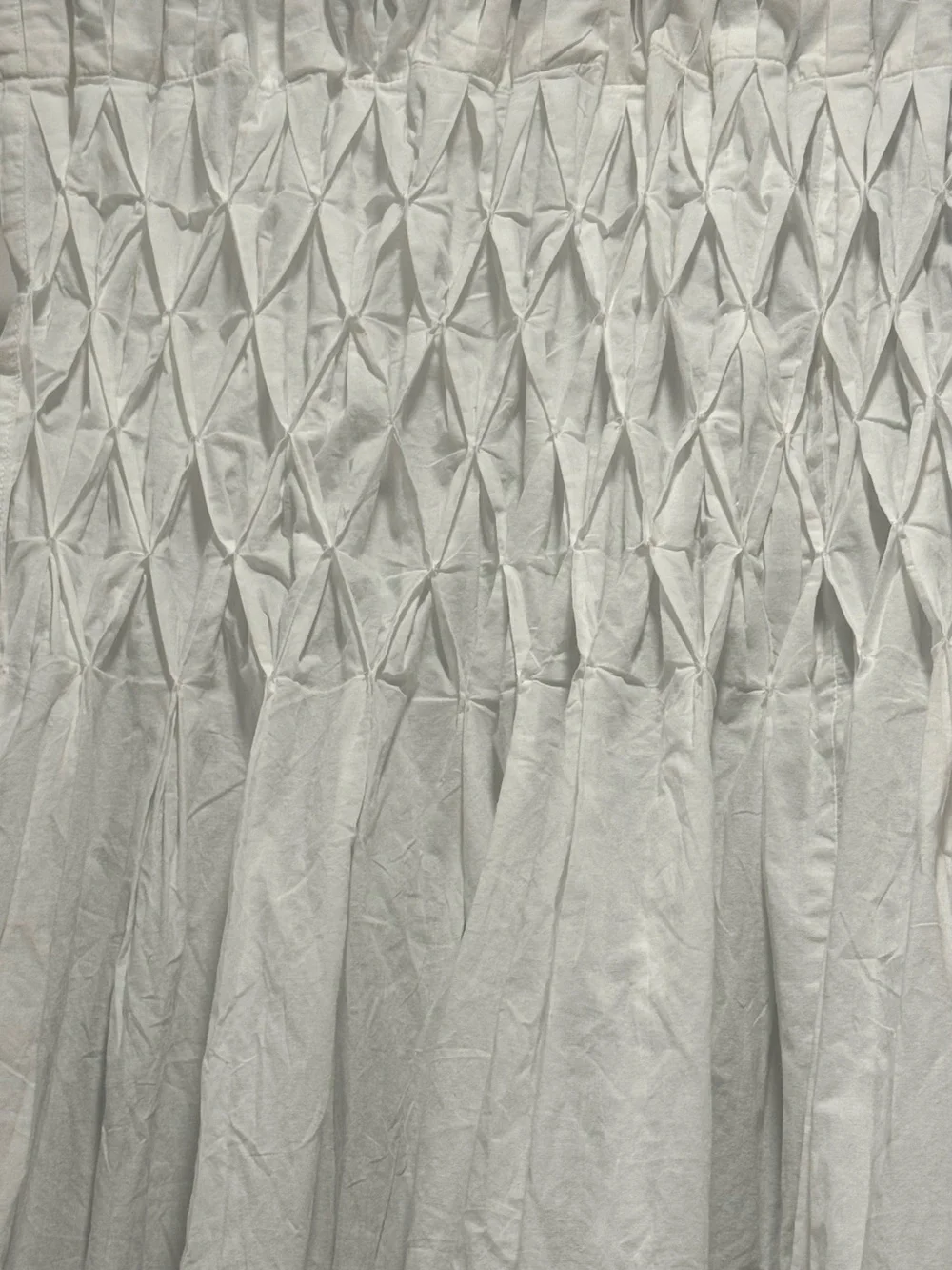 Rachel Ashwell's Simply Shabby Chic  white smocked/pintuck  1/ Curtain Panel
